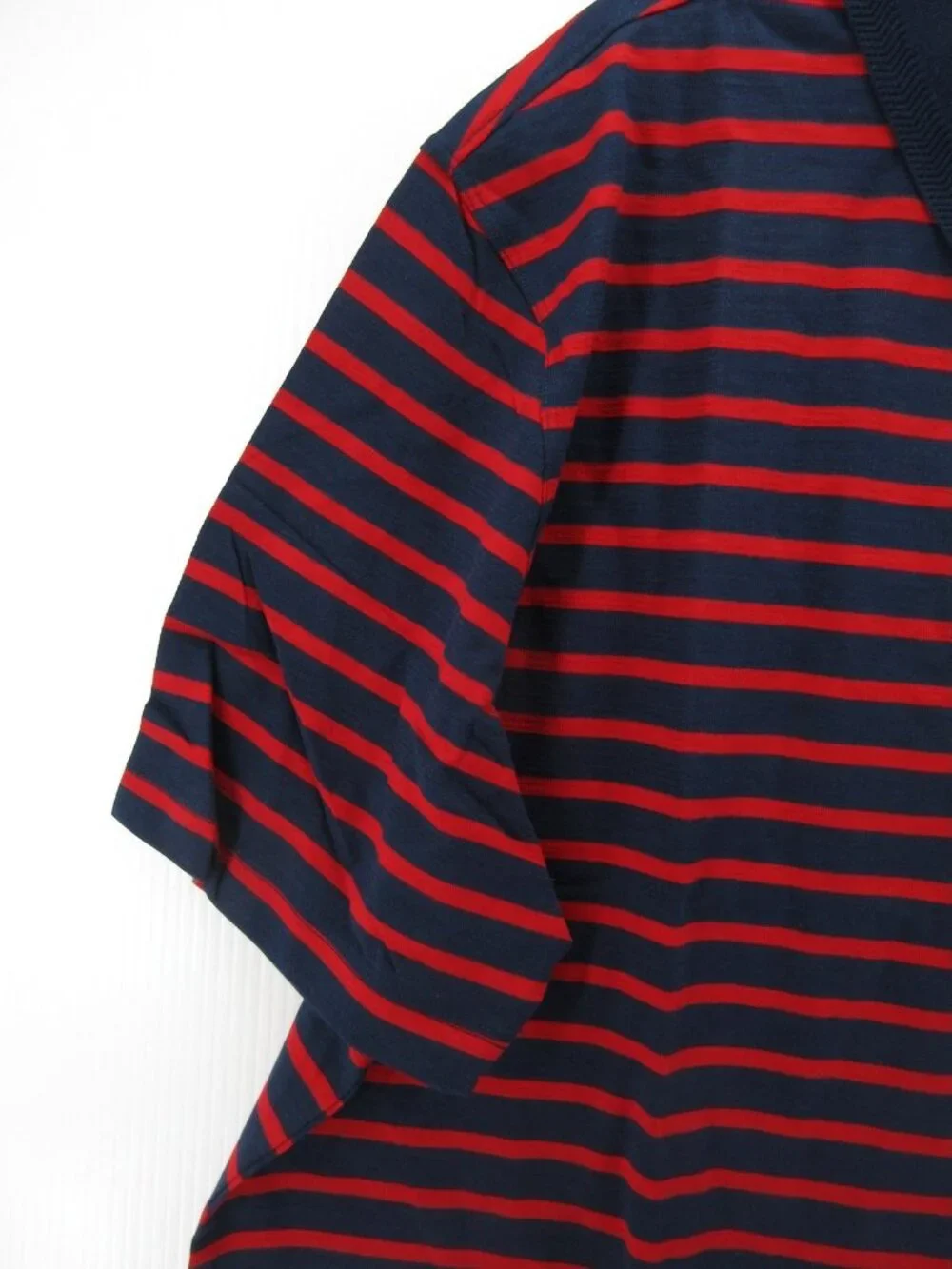 Banana Republic Polo Shirt XXL Tall Red Pullover Striped Preppy NEW